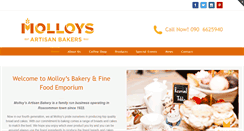 Desktop Screenshot of molloysbakery.ie